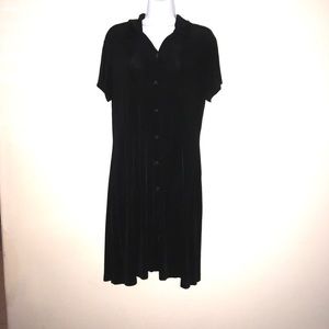 Chico’s Travelers Black Button-Down Dress